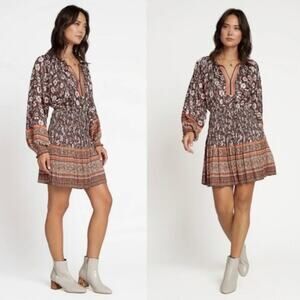 Anthropologie Current Air Alyce  Dress Sz XS floral Boho cottage core peasant